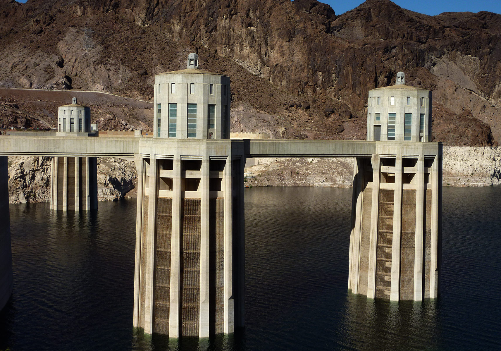 Hoover Dam intake towers, Arizona